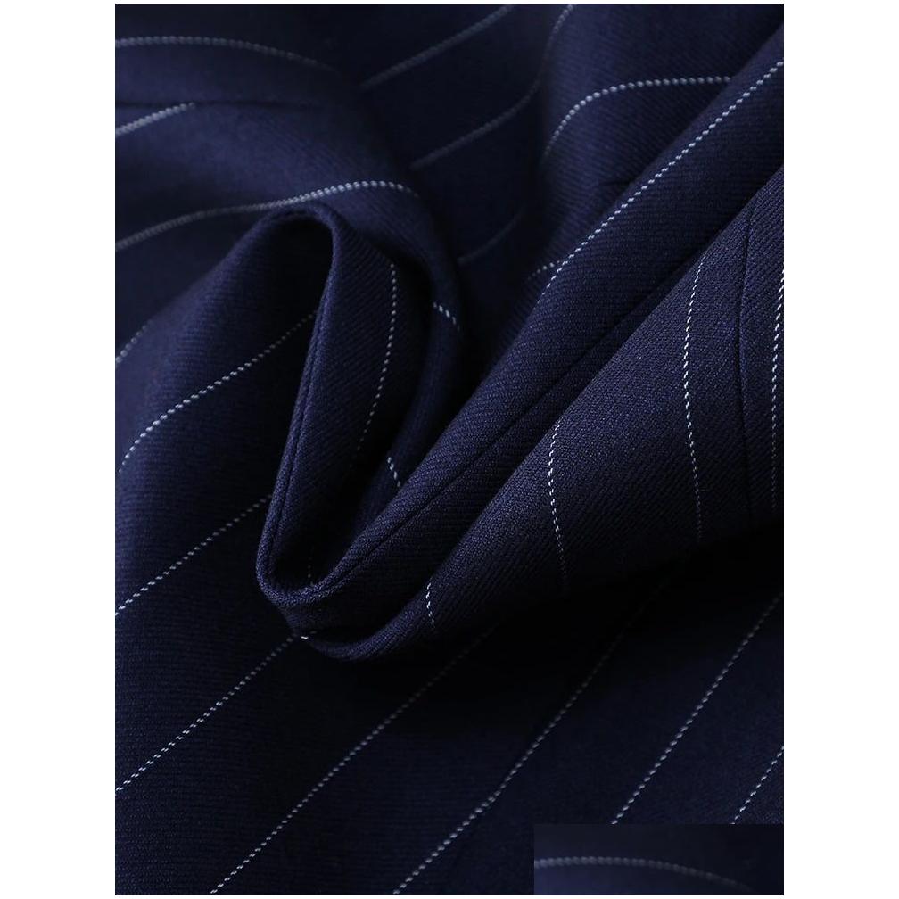 Women'S Suits & Blazers Womens Fashion S-8Xl Office Ladies Formal Pant Suit Set Women Blue Striped Female Business Work Wear 2 Piece Dhoxz
