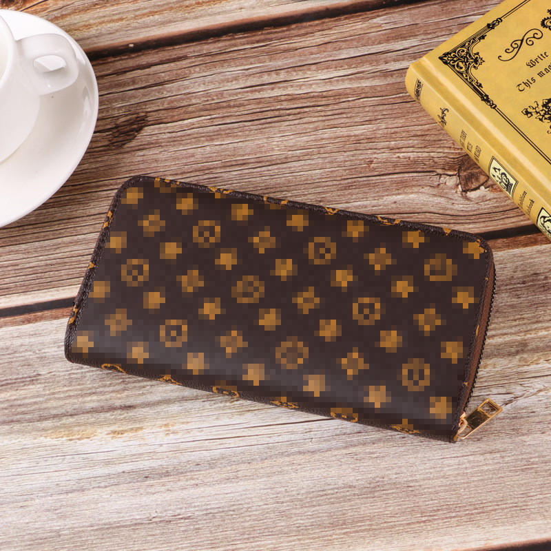 Womens purse in hand convenient storage bag multi card slot old pattern zipper bag