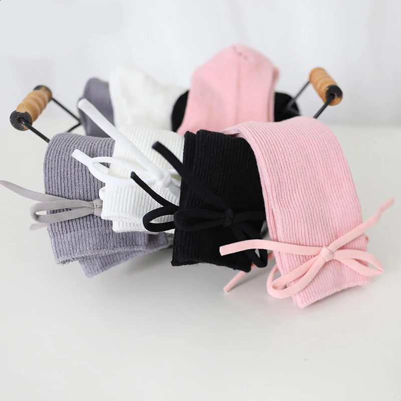 Baby girl clothing Christmas cotton ribbed childrens knee high socks bow n childrens socks 0-10 years 241118