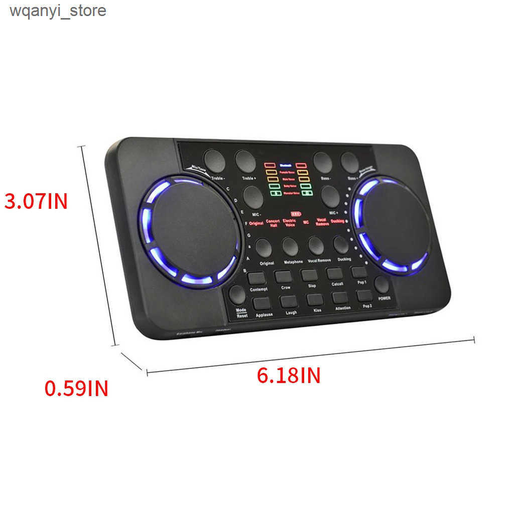 Sound Cards Sound card live streaming V300 Pro Bluetooth compatible audio mixer Music studio recording accessories Noise mixer L240910