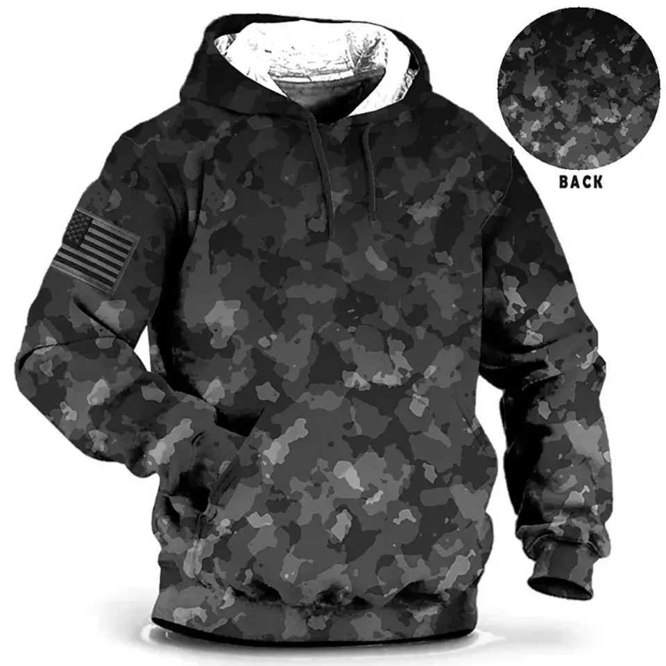 High Quality New Camo Hoodie Mens Hoodie Sweatshirt Oversi Plover M Fashion Street Clothing Harajuku Casual Clothing T241118