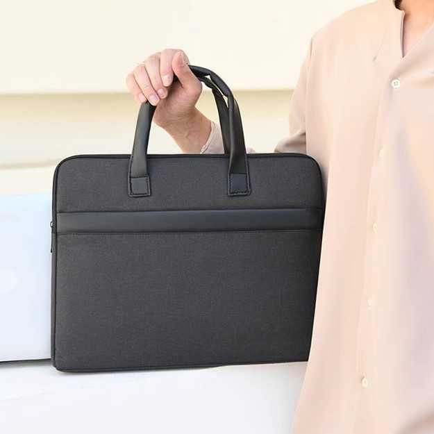 New business travel briefcase for men, lightweight and large capacity portable laptop bag, simple commuting file bag