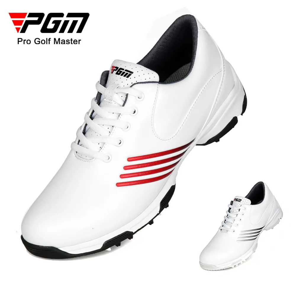 PGM Waterproof Golf Shoes Womens Lightweight Knob Buckle Shoelace Sneakers Ladies Breathable NonSlip Trainers XZ162 241118