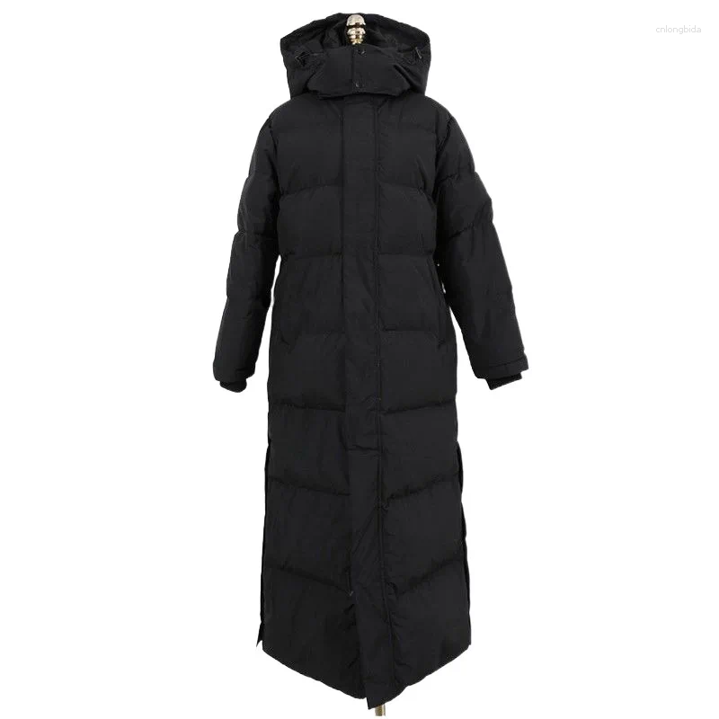 Women's Down Long Winter Jacket Parka Maxi X-Long Women Coat Casual Loose Overcoat Female Clothing Outerwear Cotton Hood Fluff