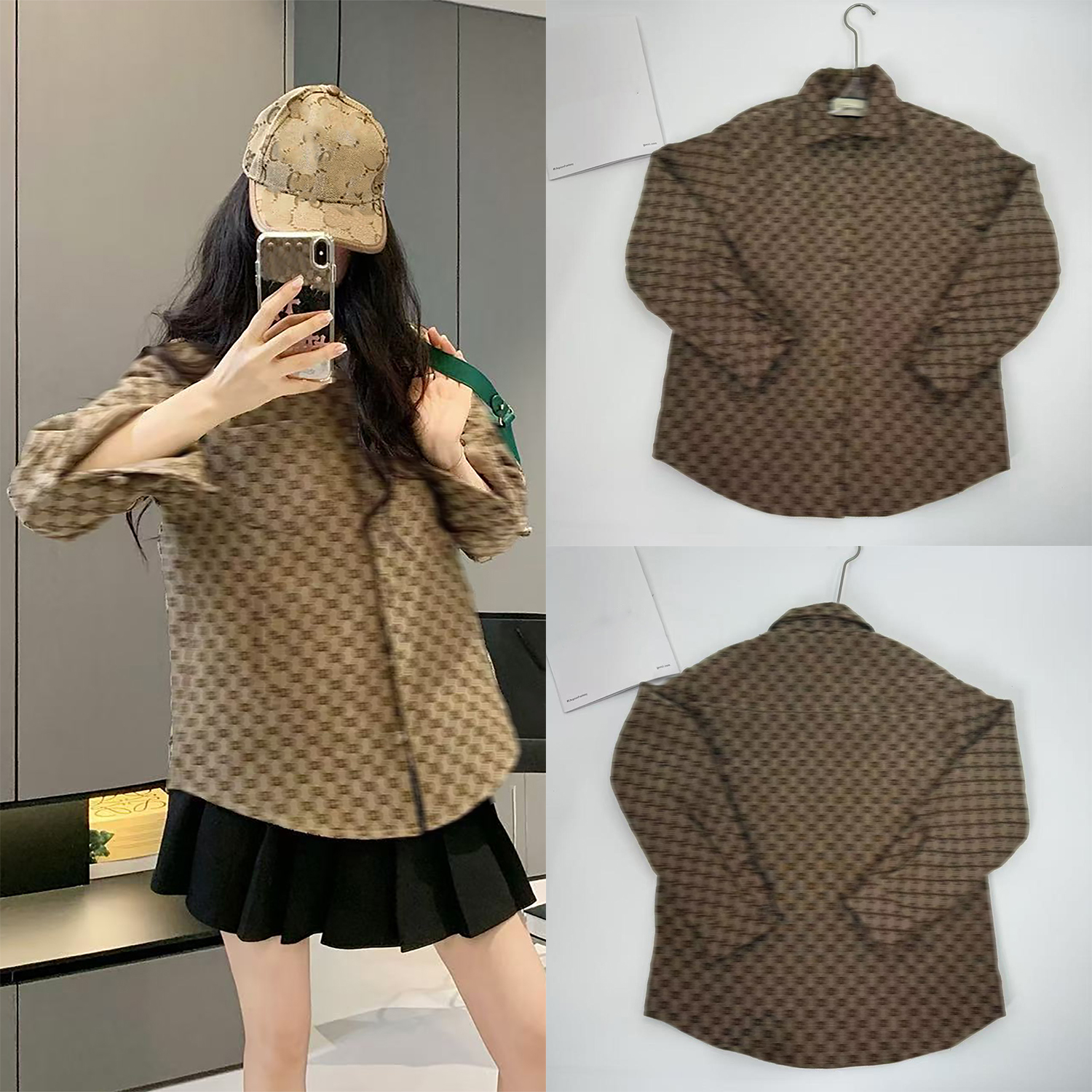 Designer Womens Jacket Full Embroidery Letter Fashion Luxury Autumn Winter Long Sleeve Slim Long Coat Women