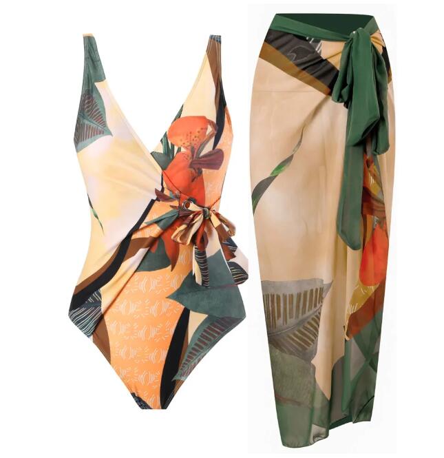 Women's Swimwear Vintage Women One Piece Swimsuit Designer Bathing Suit Beach Dress Cover Up Luxury Surf Wear Summer Beachwear llc