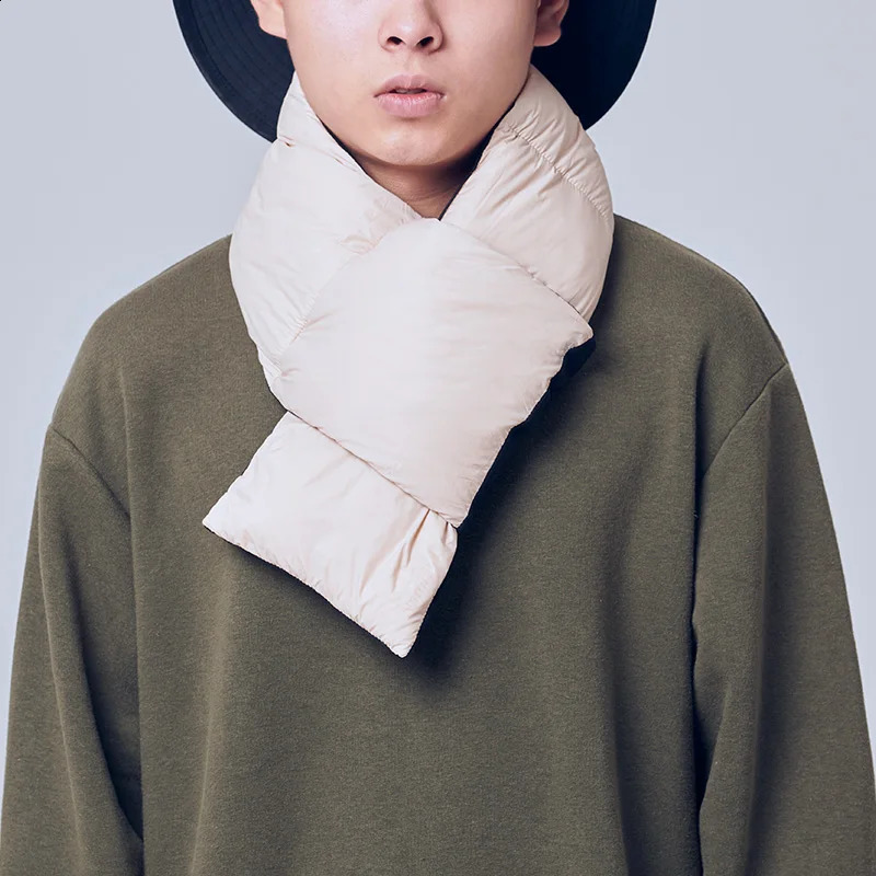 Down Scarf Outdoor Winter Running And Cycling Cold Proof And Warm Sports Scarf 90% White Goose Down For Man And Woman 241116