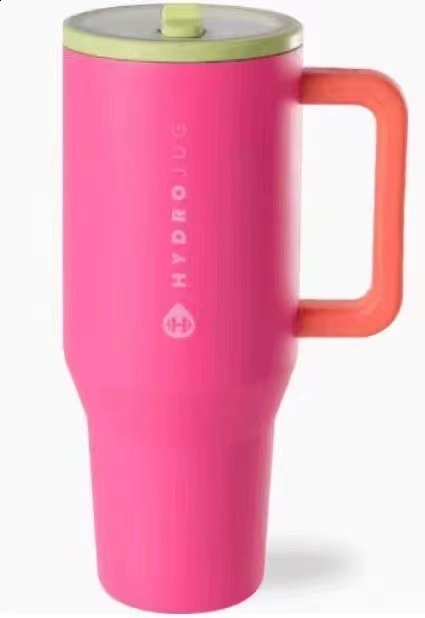 32oz car cup stainless steel Traveler American style insulated ice cream cup portable straw handle cup water cup 241025