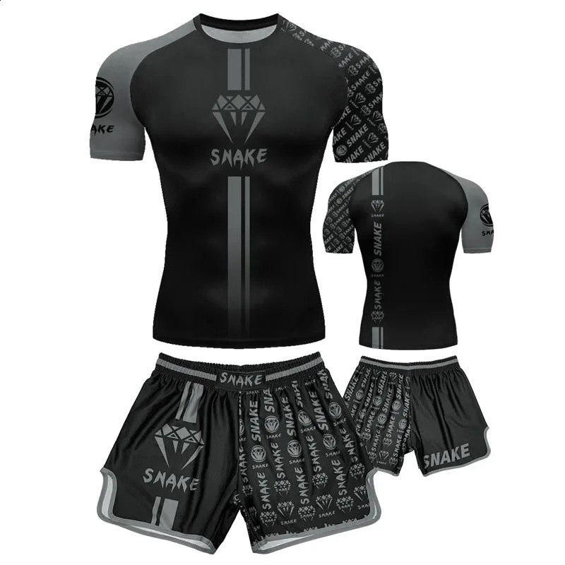 2024 MMA Boxing Short Sleeve Childrens Suit Sports Mens and Womens Fighting Breathable Quick Drying Training Set 241116