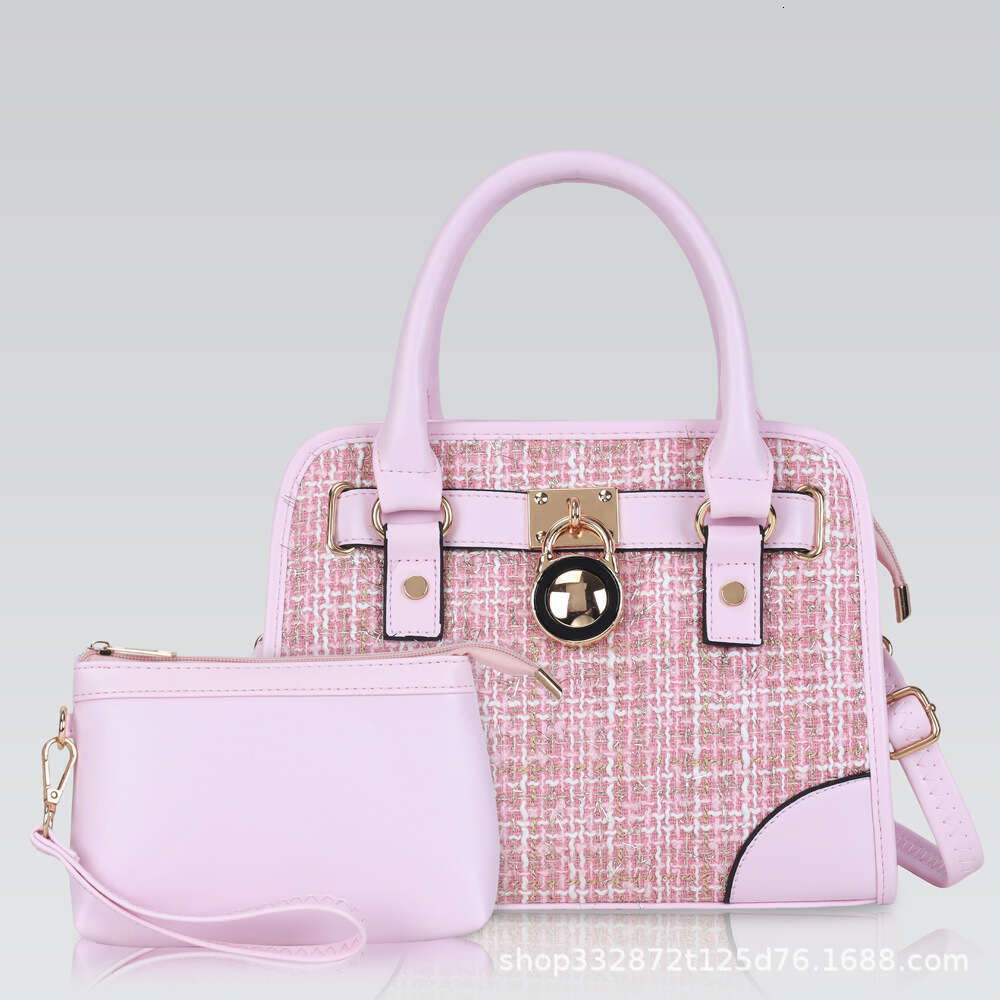 New tote hanging clock fashion women's bag, simple high-end commuting mother and child bag