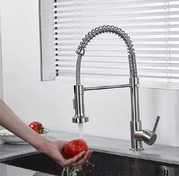 Gold spring hot and cold mixed water multi-functional kitchen universal double faucet dish basin sink water dragon Bathroom appliance