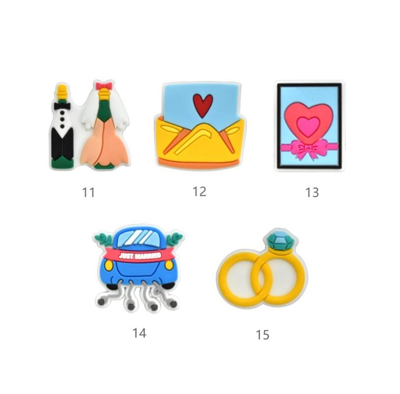 Shoe Parts Accessories valentine's day shoes flower clog shoes flower buckle shoes accessories