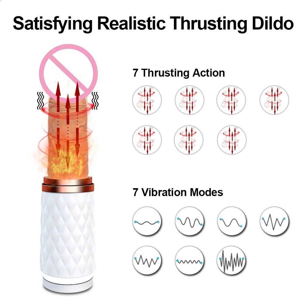 Automatic Thrusting Dildo G spot Vibrator with Suction Cup Sex Toy for Women Adult HandFree Fun Anal Orgasm 241118