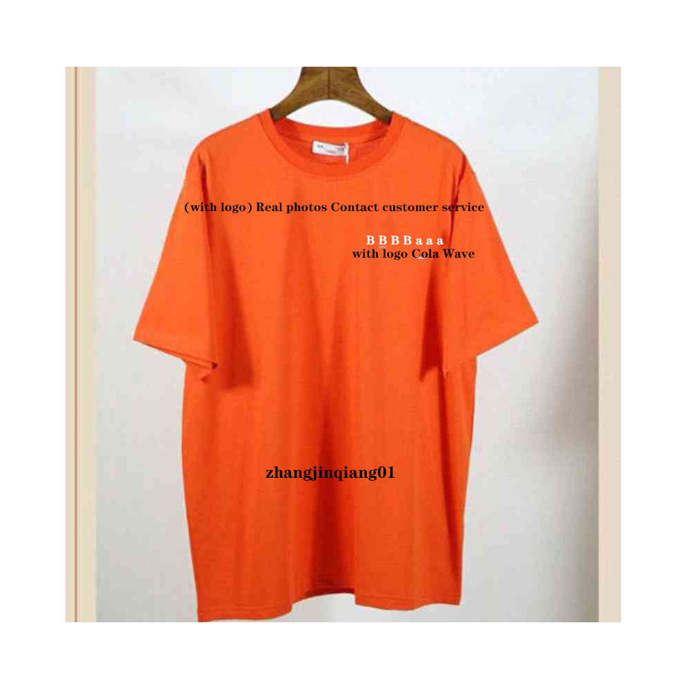 Designer orange ba t shirt marques de mode d'été lettre courte nouvelle vague blanche wave courte manche mensonnées pour femmes surdimensionnées