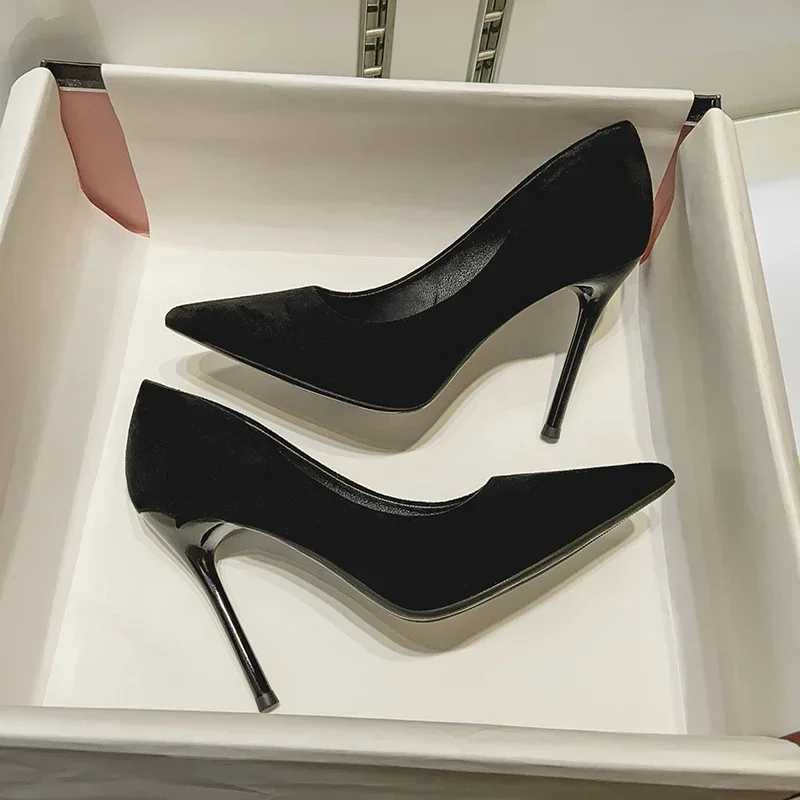 Zapatos de tac n alto de ante para mujer calzado de oficina a la moda de fia c modos 2024 Y250319