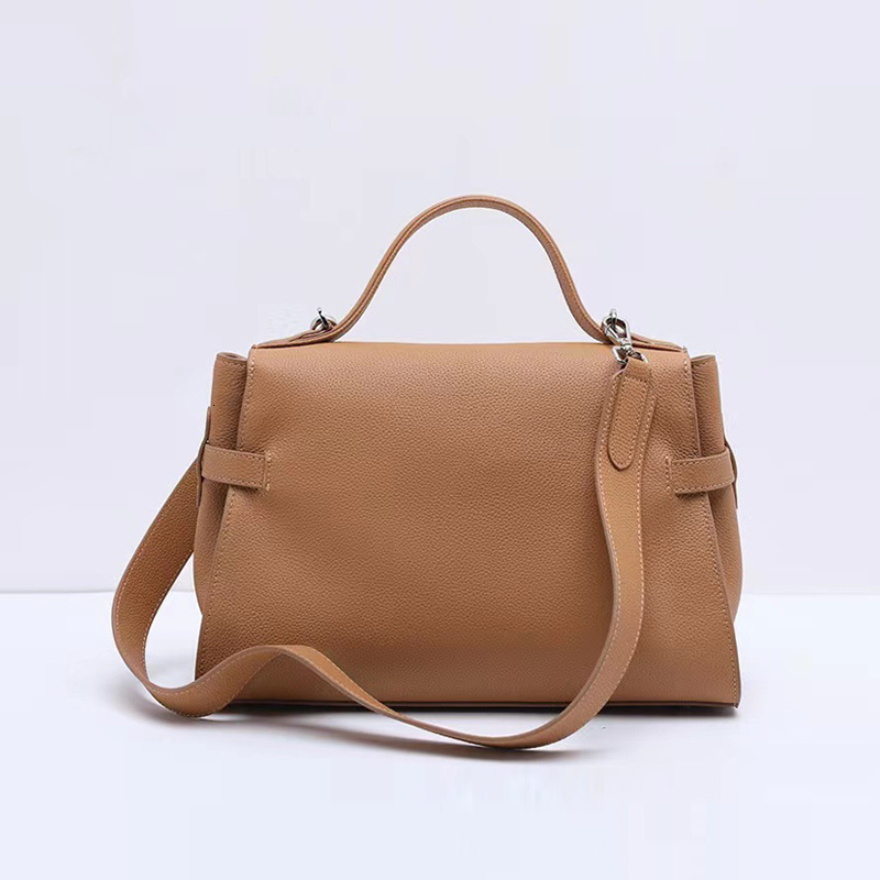 Ladies Cowhide Leather Handbag Large Capacity Casual Shopping Shoulder Crossbody Bag Retro Genuine Leather BagVoyage