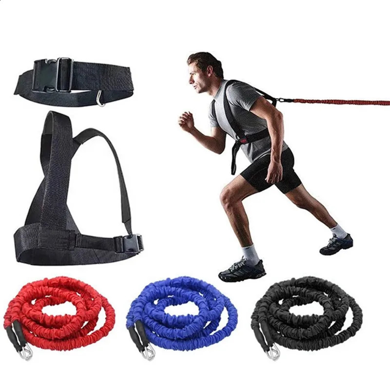 2-5m resistance band bungee jumping fitness speed coaching machine for agile running training sprint training latex gym rope exercise equipment 241118