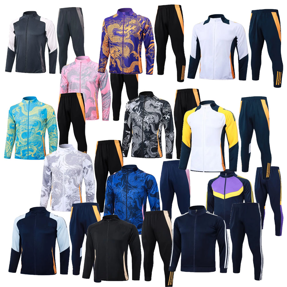 2024 Falf Zipper Jacket Tracksuits Training Suit Jogging Set Football 24 25 Soccer Jerseys Long pull Kit Chandal Survetement Maillot