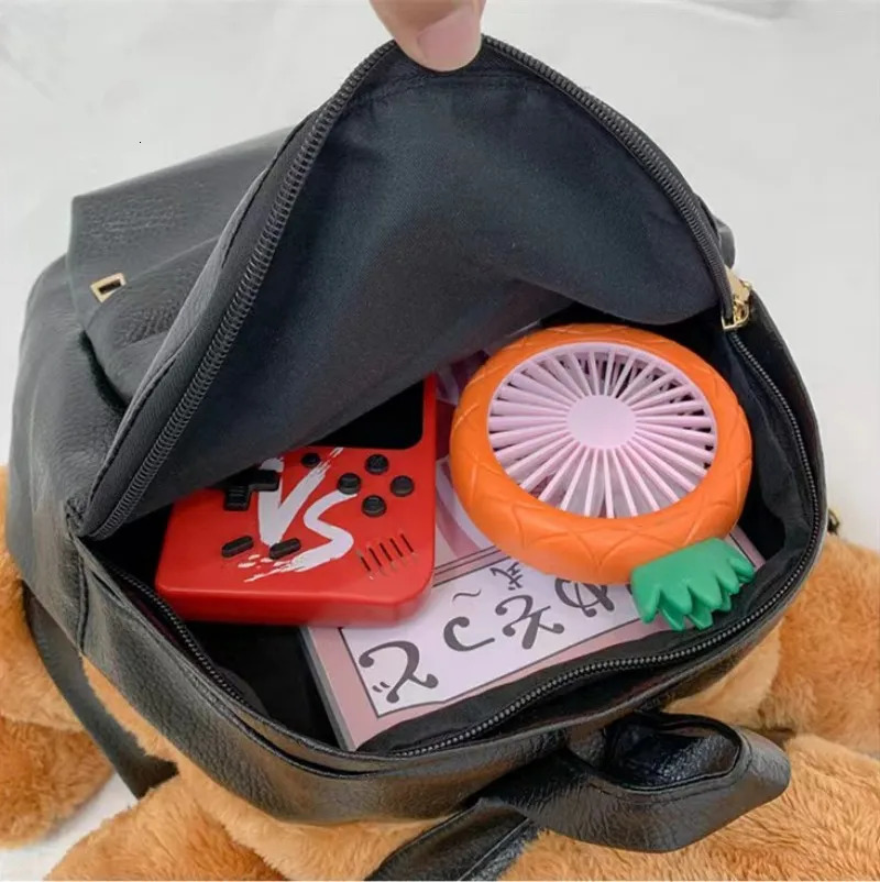 3045cm Lovely Teddy Bear Plush Backpack Cute Motorcycle Stuffed Animal Soft Toy Bag Fashion Girls Woman 240407