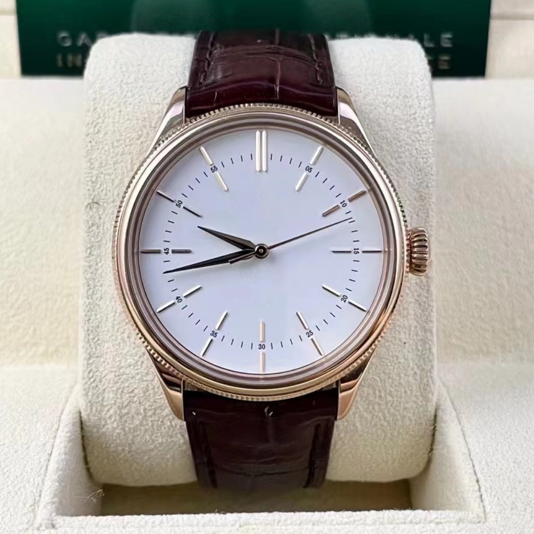 Mens watch Model5050-5designer watch Automatic Movement Watch 39mm Rose gold 904LSS case Sapphire glass cowhleather strap watch Business watch