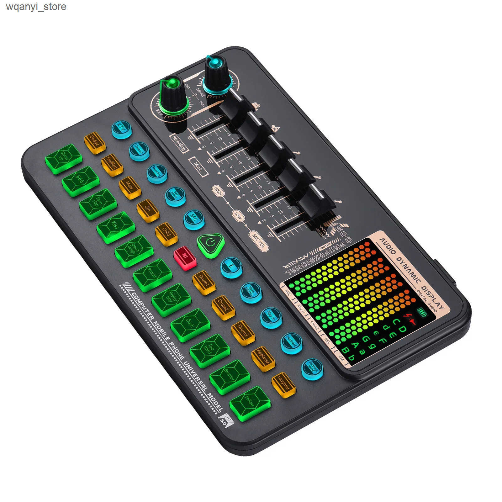 Sound Cards SK500 portable sound card speech converter device audio mixer kit microphone stand for computer live streaming online sound mixer L240910