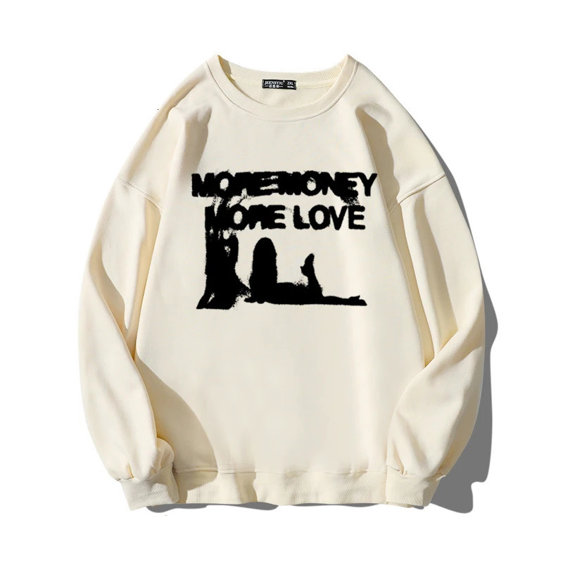 Men Sweatshirts Oversized Cotton Y2k Streetwear Winter Harajuku Vintage Long Sleeve Pullovers Aesthetic Graphic Korean Clothing 240409