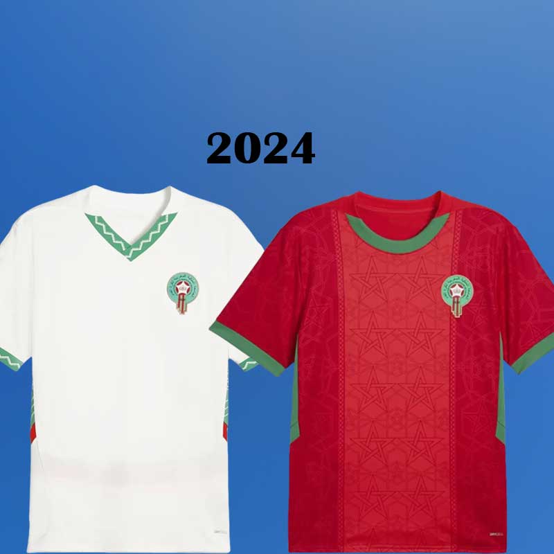 24 25 Morocco soccer jerseys SHARP HARIT ZIYECH home away MAZRAOUI SAISS BELHANDA N.AMRABAT BOUFAL 24 25 maillot de foot football shirts