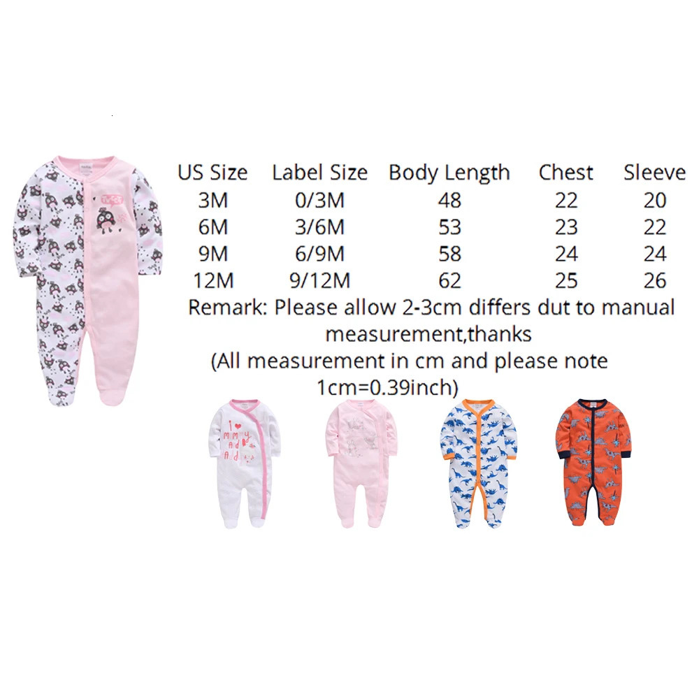 Honeyzone 5pcs Baby Pyjamas Girl Boy Pijamas Bebe Fille Cotton Breathable Soft Ropa born Sleepers Pjiamas Pajama 241118