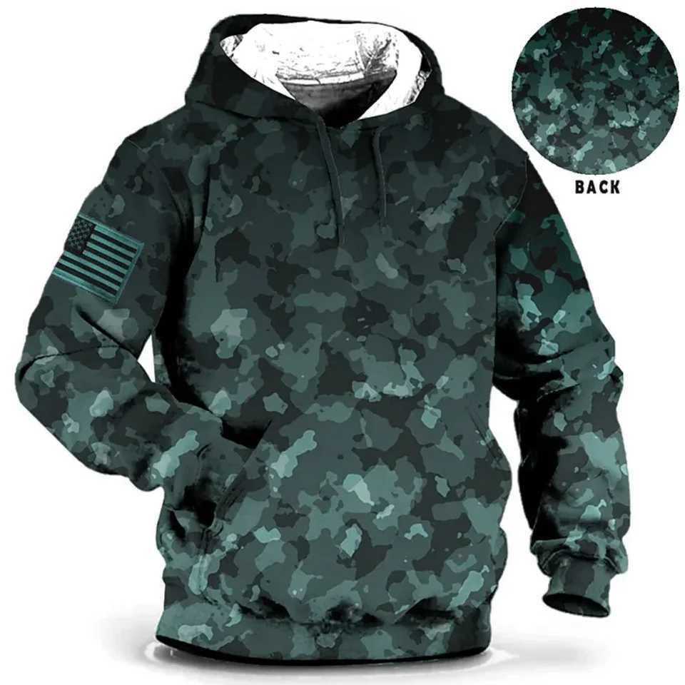 High Quality New Camo Hoodie Mens Hoodie Sweatshirt Oversi Plover M Fashion Street Clothing Harajuku Casual Clothing T241118
