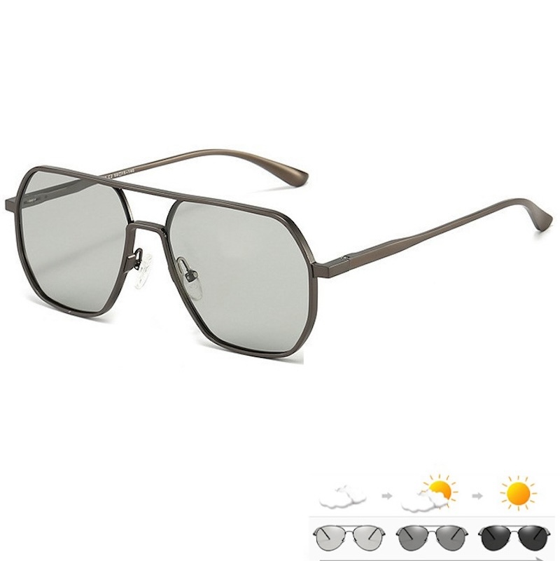 Polarized Square Sunglasses Steampunk Men Luxury Fashion Shades UV400 Women Classic Sun Glasses Vintage Driving Fishing Sports Photochromic Punk S57 I
