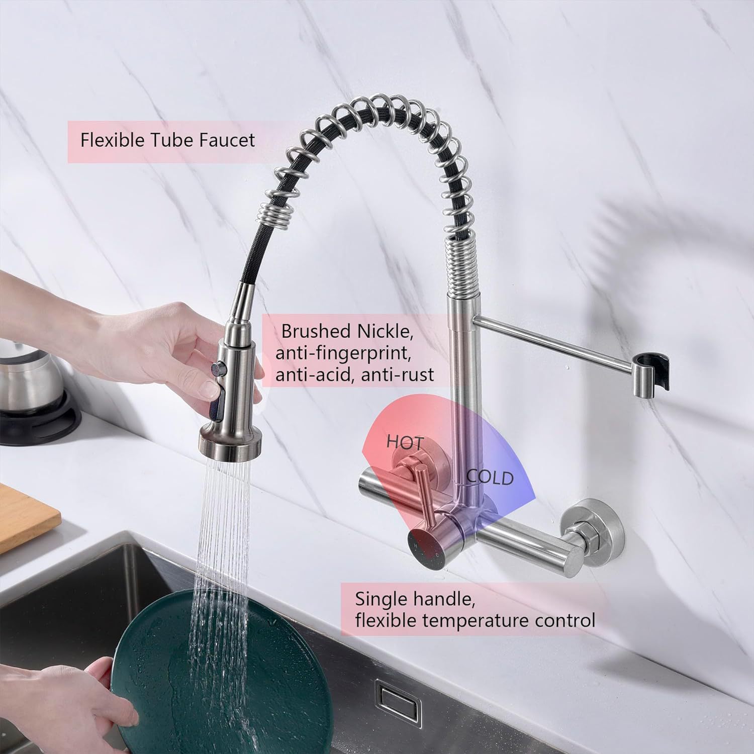 304 stainless steel kitchen faucet color optional home wash Bowl and sink for washing vegetables