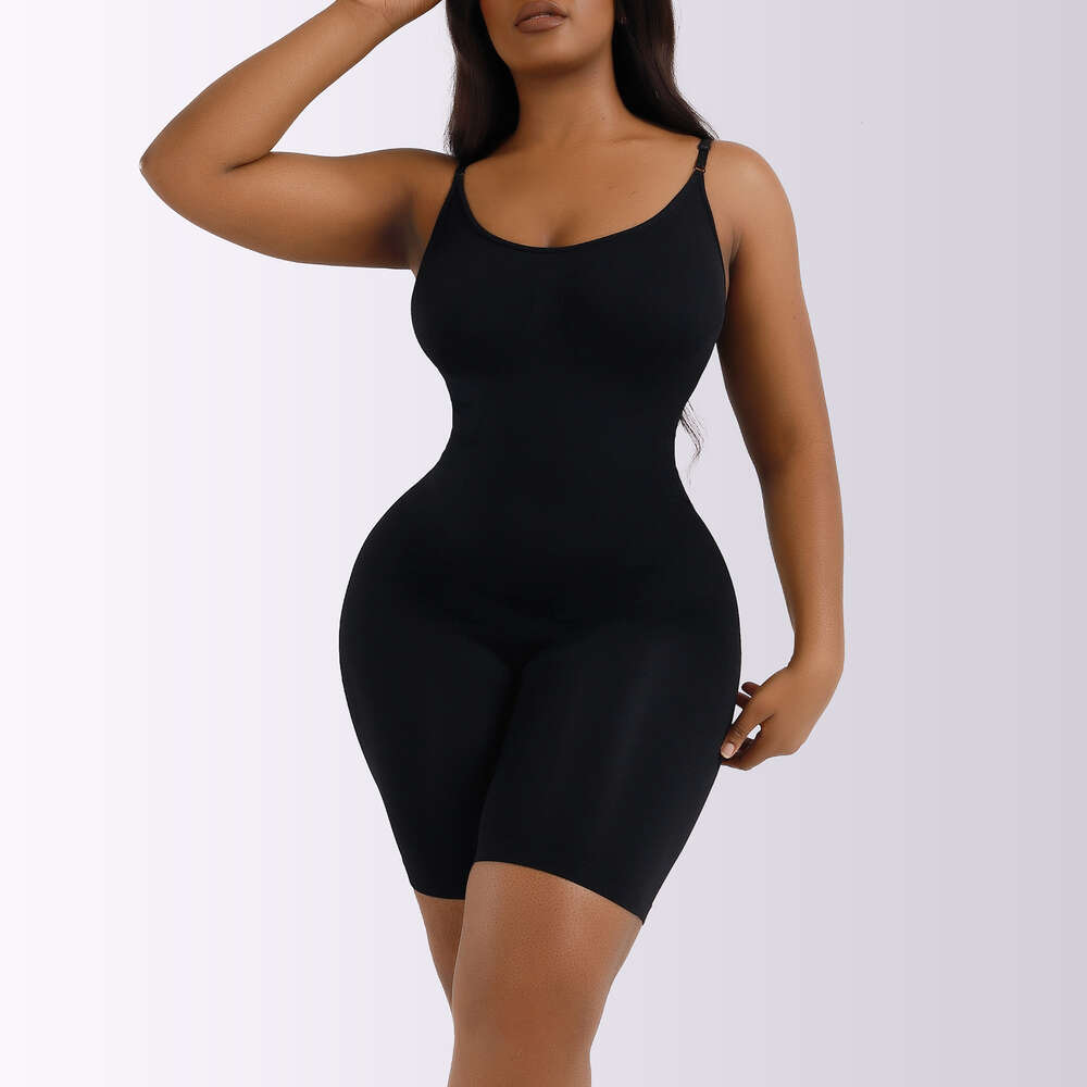 Large Size Postpartum Buttocks Lifting Seamless Shapewear for Women's Corsets, Full Suspender, Belly Tightening, and Body Beautifying Jumpsuit F4