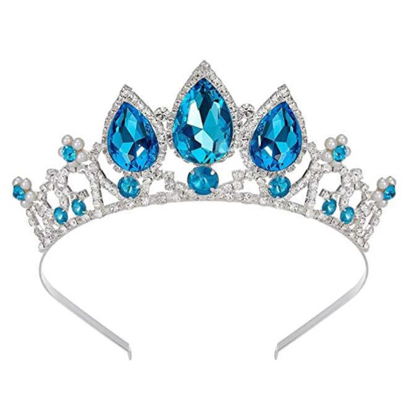 Princess Crown for Women Girls Kids Sparkling Diamond Tiaras Bridal Wedding Hair Jewelry Accessories Simple Crystal Headband W241118