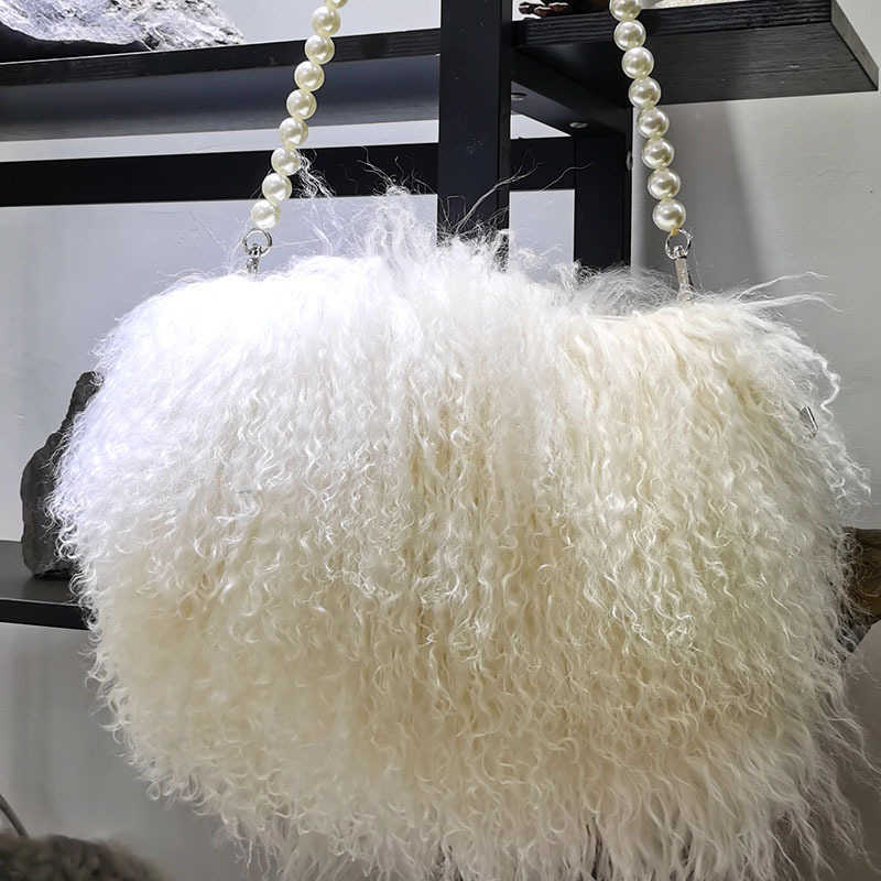 Totes Handbags Fur Tote Bag Beach Bag Single Shoulder Diagonal Crossbody Bags Tassel Fur Designer Bag 241104