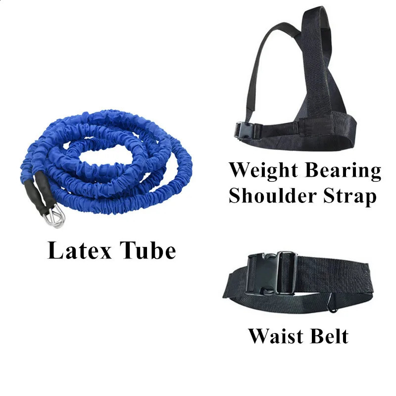 2-5m resistance band bungee jumping fitness speed coaching machine for agile running training sprint training latex gym rope exercise equipment 241118