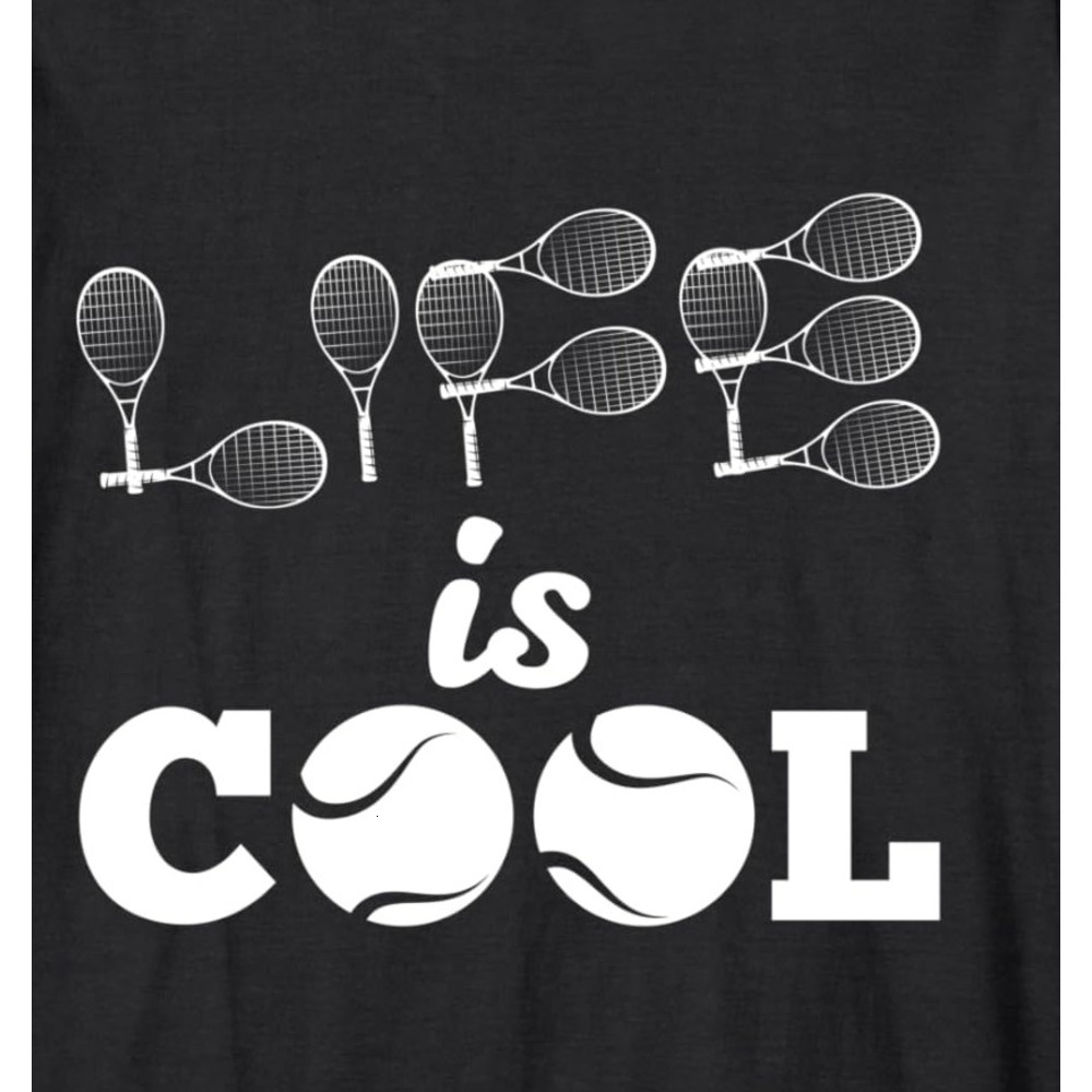 Long Sleeve Shirts for Men sweatshirt Life Is Cool Themed Words Tennis Outdoor B-Day Long Sleeve Tee Streetwear Casual tops clothes Fashion Trends