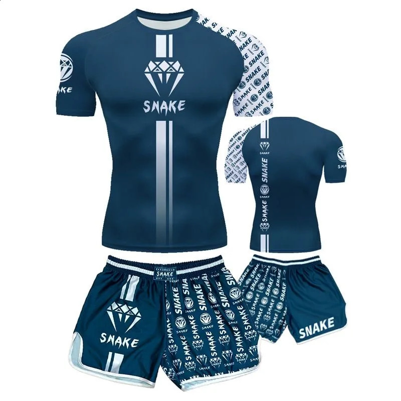 2024 MMA Boxing Short Sleeve Childrens Suit Sports Mens and Womens Fighting Breathable Quick Drying Training Set 241116