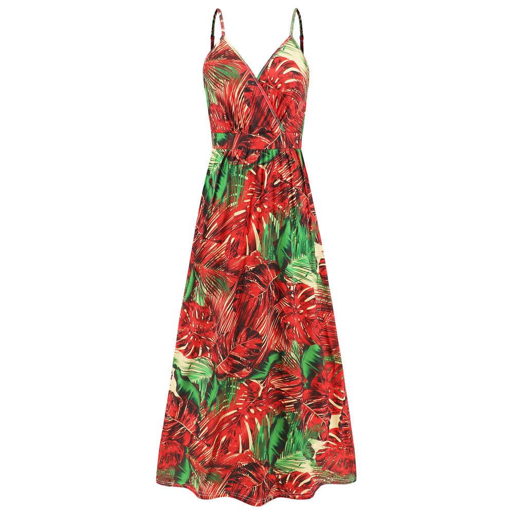 2024 Summer Women's New Instagram Fashionable and Sexy Hanging Strap, Off Back Slim Fit, Slimming Dress, Long Dress F41829