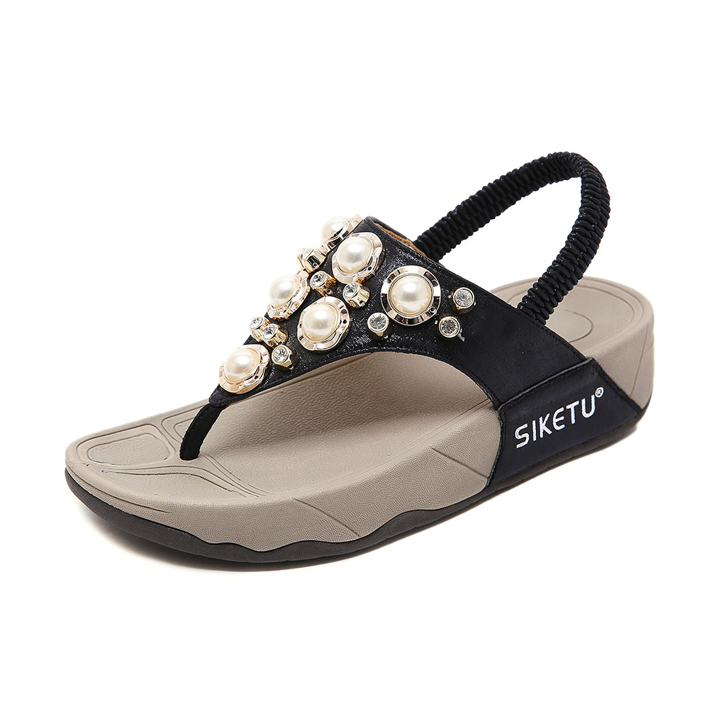 Top quality Brand High Quality New Style Free Delivery Designer GAI Bohemian Sandals Women Slippers Wedge Gladiator Sandal Womens Elastic Beach Shoes 