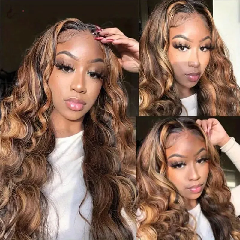 Straight 13x4 Lace Front Simulation Human Hair Wigs 280% Body Wave Brazilian Water Wave 30 Inch Lace Frontal Wig Glueless For Women Synthetic Silky Wi
