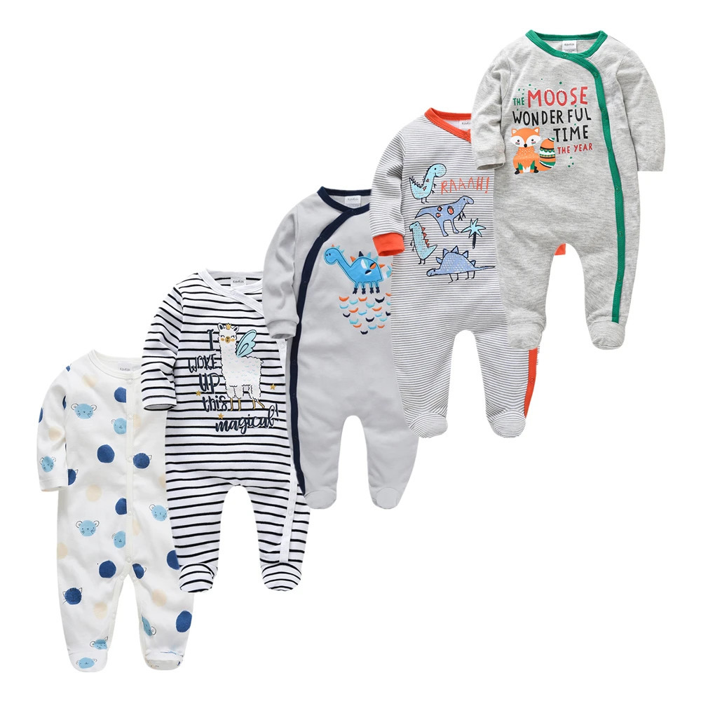 Honeyzone 5pcs Baby Pyjamas Girl Boy Pijamas Bebe Fille Cotton Breathable Soft Ropa born Sleepers Pjiamas Pajama 241118