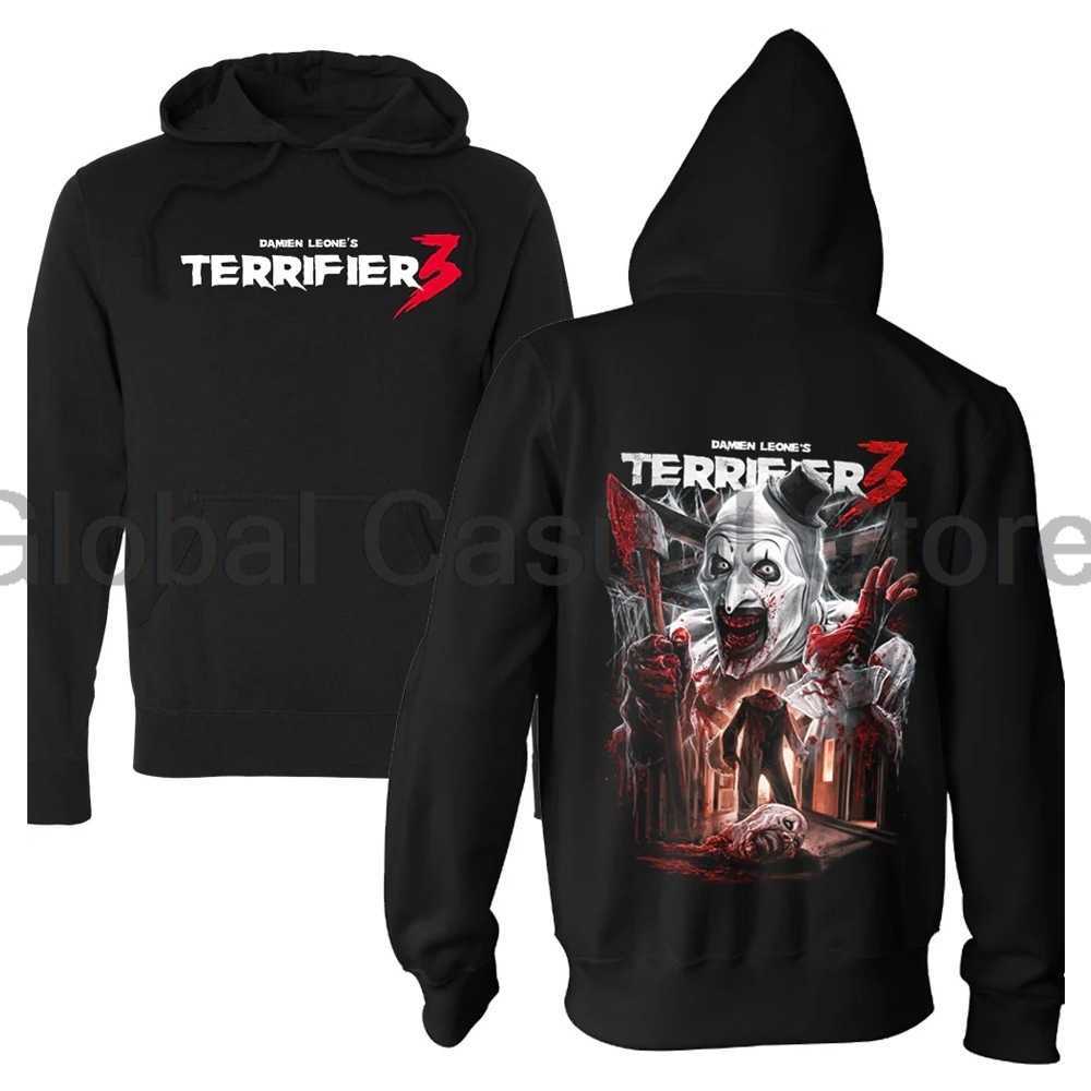 Terrifier 3 Milk And Carnage hoodie Halloween Christmas Merch Mens Knitted Jumpers Crewneck Long Sleeve Pullover Tops X241118