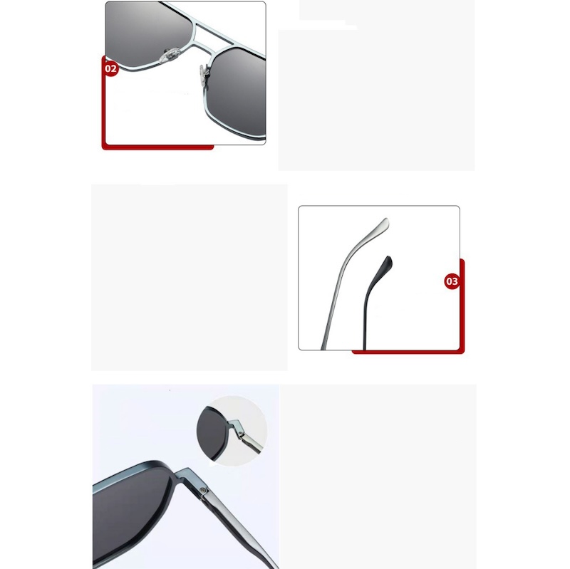Polarized Square Sunglasses Steampunk Men Luxury Fashion Shades UV400 Women Classic Sun Glasses Vintage Driving Fishing Sports Photochromic Punk S57 I