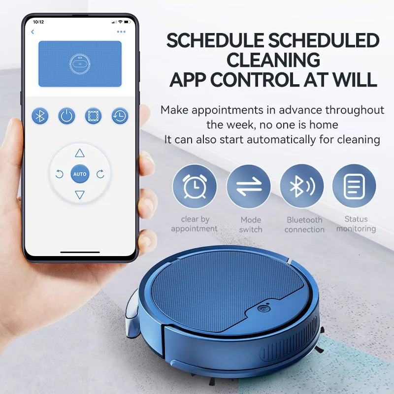 2024 BowAI Super Quiet APP remote Control 3 In 1 Smart Sweeping Robot 2000Pa Sweeping and Vacuuming Sweeper Home Office Use 241113