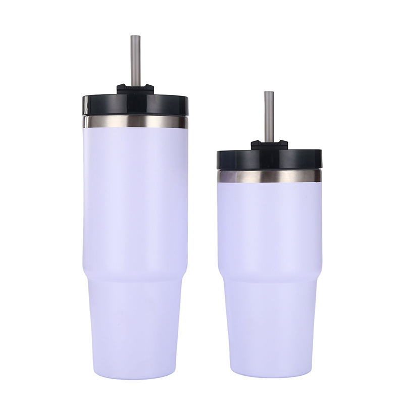 30oz Stainless Steel Travel Mug with Lid Double Wall Vacuum Insulated Bulk Tumbler Powder Coated Coffee Cup Suitable for Vehicle Cup Holders XJY66