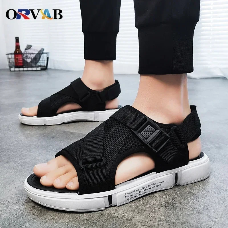 Mens Summer Sandals Comfortable nonslip men Shoes High quality woven beach sandals Gladiator Casual flats jibbizt 241118
