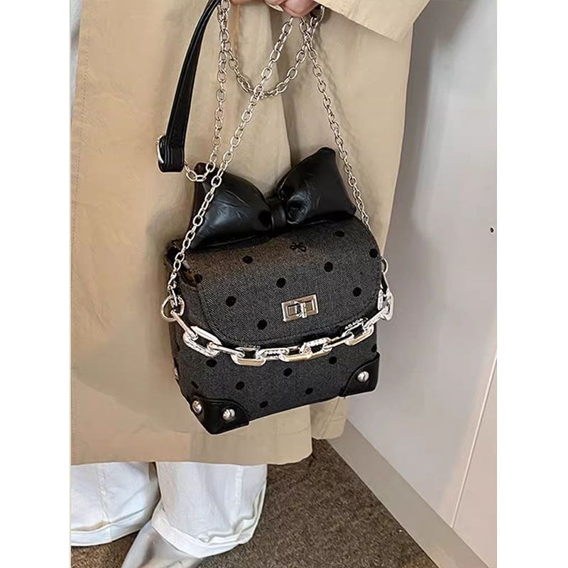 New fashion polka dot small square Korean version niche high end trend shoulder trend bag leisure designer crossbody bag handbag