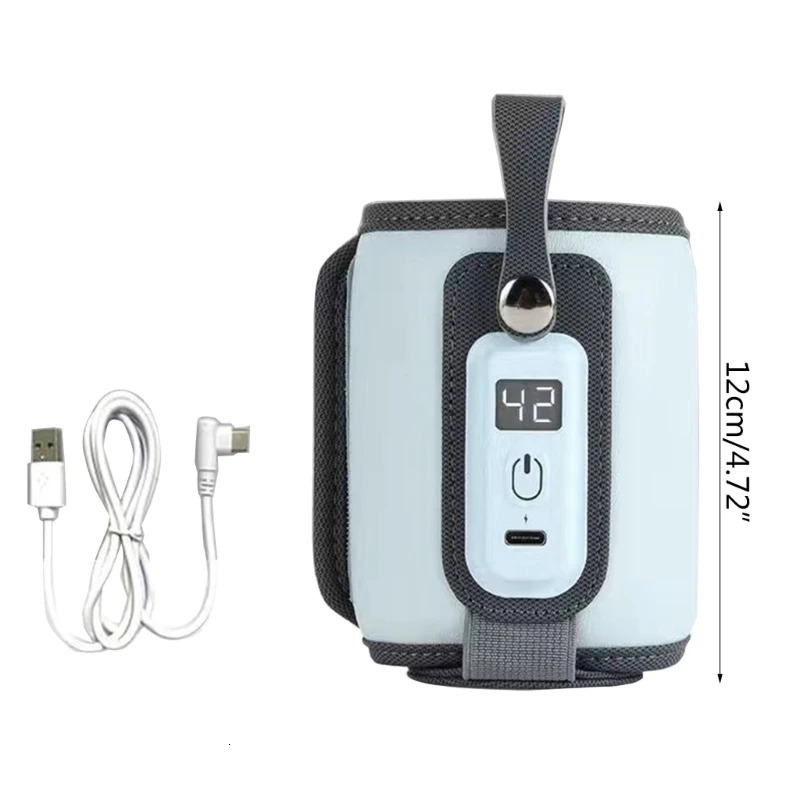 USB Baby Bottle Warmer Milk Warmer Infant Feeding Bottle Heated Portable Travel Cover Insulation Thermostat for Home 241118