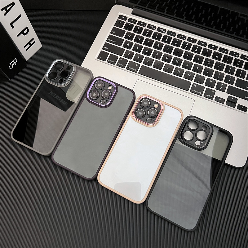 Strong Magnetic Transparent Acrylic Hard Phone Case Camera Protector Metal Keys Slim Shield for iPhone 16 15 14 13 12 11 Pro Max 16E