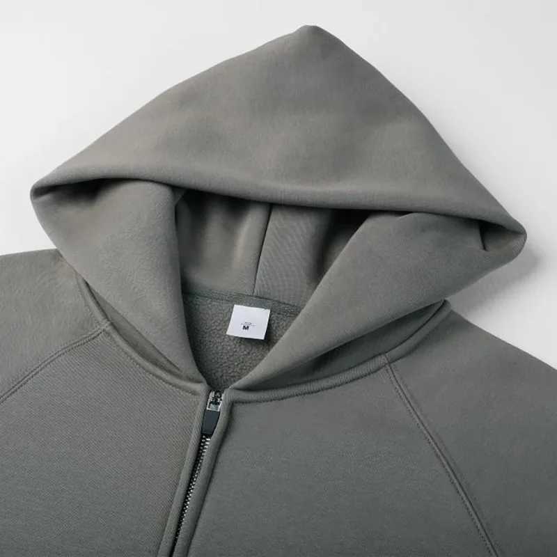 Zip Up Hoodie Y2K Mens Black Brown Military Green Hoodie Winter Thick Extreme Fce Warm Jacket Retro Clothing M241118